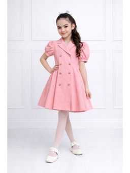 THE PONY & PEONY CO. - Pink Button Denim Dress