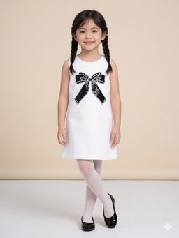 THE PONY & PEONY CO. - Black And White Bow Dress