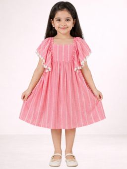 Lil Drama - Petal Play Girls Pink Cotton Dress