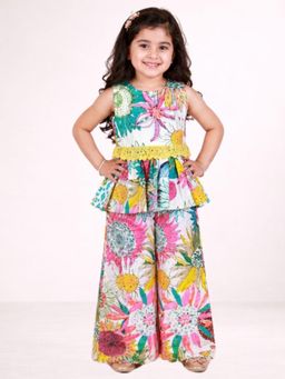 Lil Drama - Petal Play Girls Multicolor Co-Ord Set
