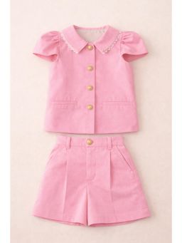 THE PONY & PEONY CO. - Pink Denim Top and Short - Pink