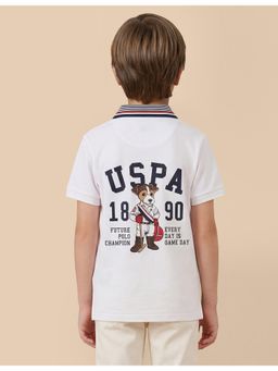 U.S. POLO ASSN. - Kids Boys Graphic Printed Regular Fit Polo T-shirt