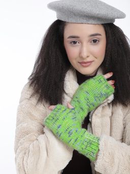 Magic Needles - Green Winter Fingerless Gloves
