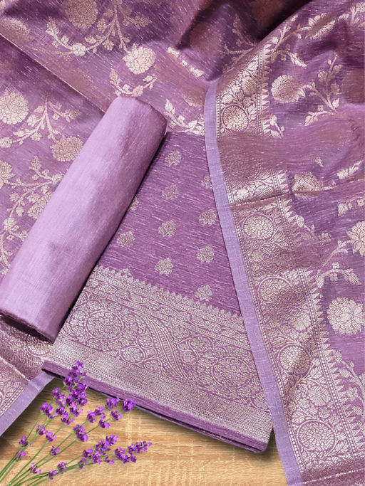 jute silk dress material Red and Blue Embroidered Jute Silk Unstitched Dress Material - Swaron