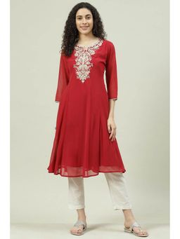Biba - Red Flared Kurta