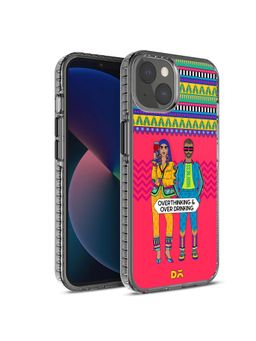 DailyObjects - Overthinking & Overdrinking Stride 2.0 Case Cover for iPhone 13 6.1 inch