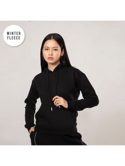 Nykd by Nykaa - Fleece Hooded Sweat-nyle222 Jet Black