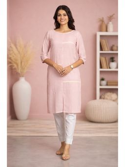 Stree Basics - Women Pink Cotton Kurta