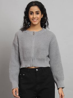 BROOWL - Womens Zipper Cardigan Jacket