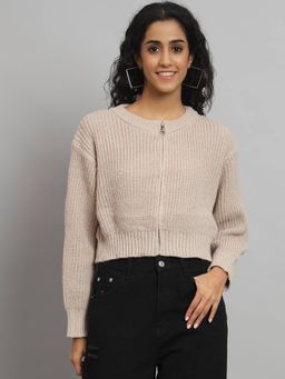 BROOWL - Womens Zipper Cardigan Jacket