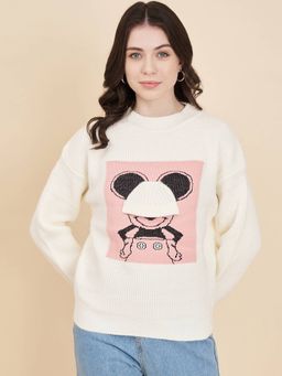 BROOWL - Womens Round Neck Sweater