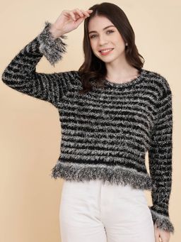 BROOWL - Womens Fringed Sweater