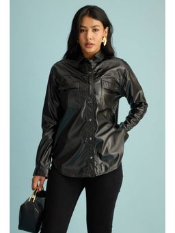 FREAKINS - Apocalypse Black Leather Shacket