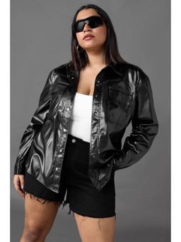 FREAKINS - Curve Classic Black Leather Jacket