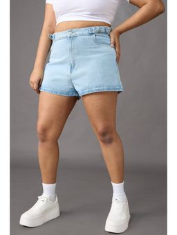 FREAKINS - Curve Dreamy Light Blue Denim Shorts