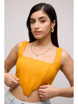 FREAKINS - Sunset Spice Corset Crop Top