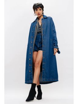 FREAKINS - Classic Denim Trench Coat