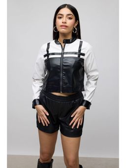 FREAKINS - Monochrome Leather Jacket