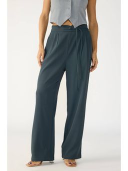 FREAKINS - Mist Grey Knotted Waist Korean Pants