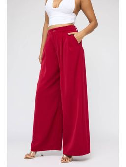 FREAKINS - Maple Red Super Flared Korean Pants
