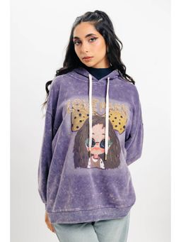 FREAKINS - Purple Love Paris Oversized Hoodie