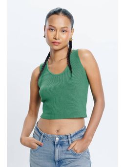 FREAKINS - Green Crop Tank Top