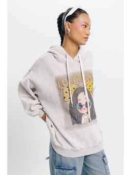 FREAKINS - Grey Love Paris Oversized Hoodie