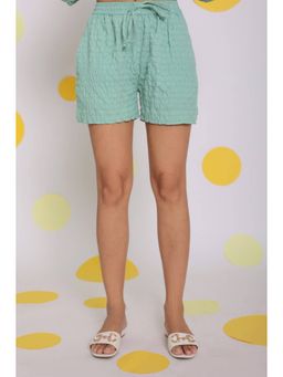 Kaori By Shreya - Light Green Summer Relaxed Casual Shorts
