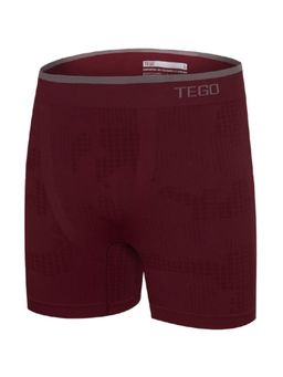 Tego - Men Maroon Polyamide Solid Trunk