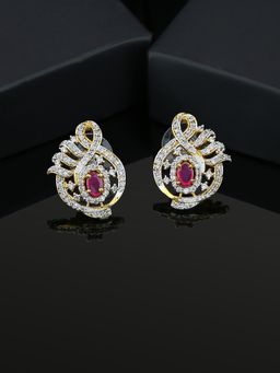 Estele - Delicate Gold-Plated CZ Stud Earrings for Women
