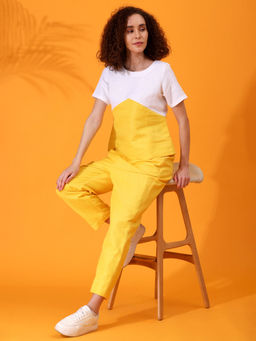 Maba India - Yellow Linen Top and Pant