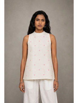 Sutra Art of Clothing - Off White Heart Printed Top