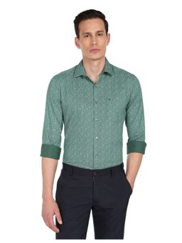 Arrow - Men Green Manhattan Slim Fit Printed Formal Shirt