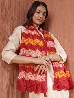 Fabindia - Red Modal Tie & Dye Stole