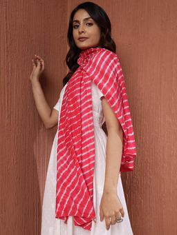 Fabindia - Pink Viscose Tie & Dye Stole