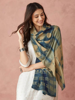 Fabindia - Blue Modal Tie & Dye Stole