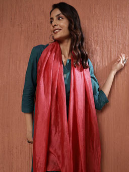 Fabindia - Pink Silk Stole