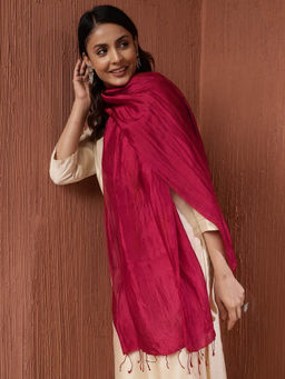 Fabindia - Pink Silk Stole