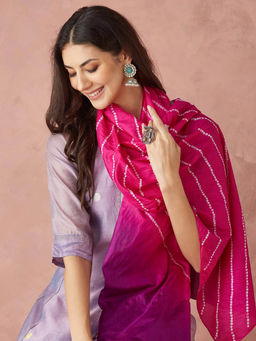 Fabindia - Pink Silk Stole