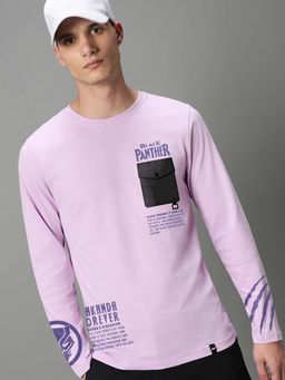 Bewakoof - Official Marvel Men's Purple Black Knight Graphic Printed T-shirt