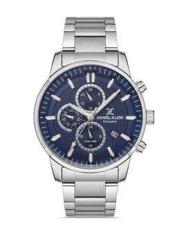 Daniel Klein - Dark blue Color Stainless Steel Strap Watch for Men DK.1.13133-2