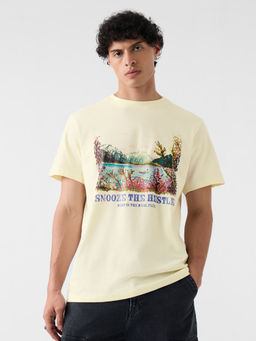 The Souled Store - Lake Scene Men Relaxed Fit T-Shirts