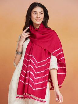 Fabindia - Women Red Wool Tie & Dye Stole