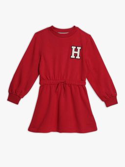 Tommy Hilfiger - Girls Red Cotton A-Line Dress
