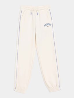 Tommy Hilfiger - Girls Cream Relaxed Fit Mid Rise Joggers