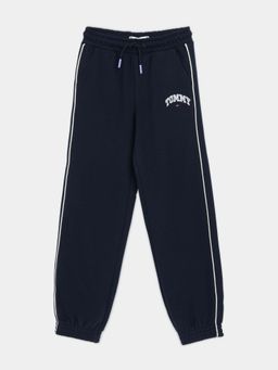 Tommy Hilfiger - Girls Navy Blue Relaxed Fit Mid Rise Joggers