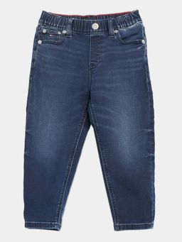 Tommy Hilfiger - Boys Blue Solid Light-Wash Relaxed Fit Jeans