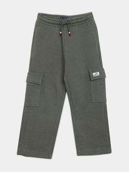 Tommy Hilfiger - Boys Olive Regular Fit Mid Rise Trouser