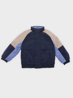 Tommy Hilfiger - Boys Multi-Color Colorblock Regular Fit Nylon Puffer Jacket