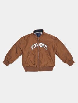 Tommy Hilfiger - Boys Brown Relaxed Fit Polyester Jacket